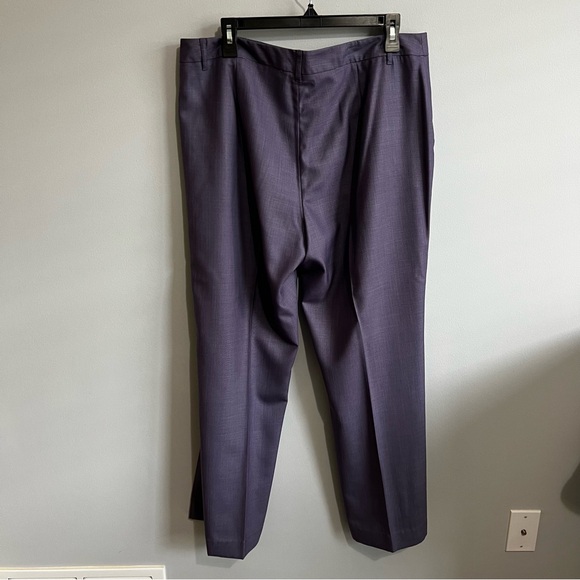 Oscar De La Renta 16 Purple 2 Piece Pant Suit - Full Zip Jacket - Picture 11 of 17